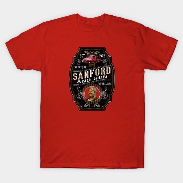 Sanford & Son Salvage Label T-Shirt by Alema Art